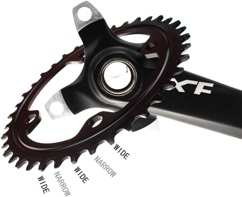 FOMTOR 104 BCD Chainring (30-52T) 7-12 Speed Compatible CNC 7075 Aluminum Narrow Wide Tooth Round Oval Chainrings for MTB/Road Bike Ebike Chainwheel Black/Red - Image 3